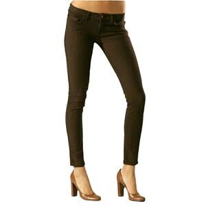 J BRAND 811 slim fit skinny leg brown suede wash mid rise twill jeans Size 27